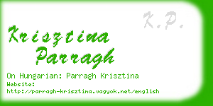 krisztina parragh business card